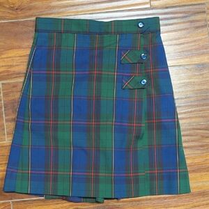 Plaid Green and Blue Women's Skirt